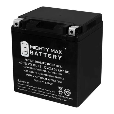 Ecom Group Inc Mighty Max Battery YTX30L 12V 30AH / 385CCA Battery YTX30L-BS